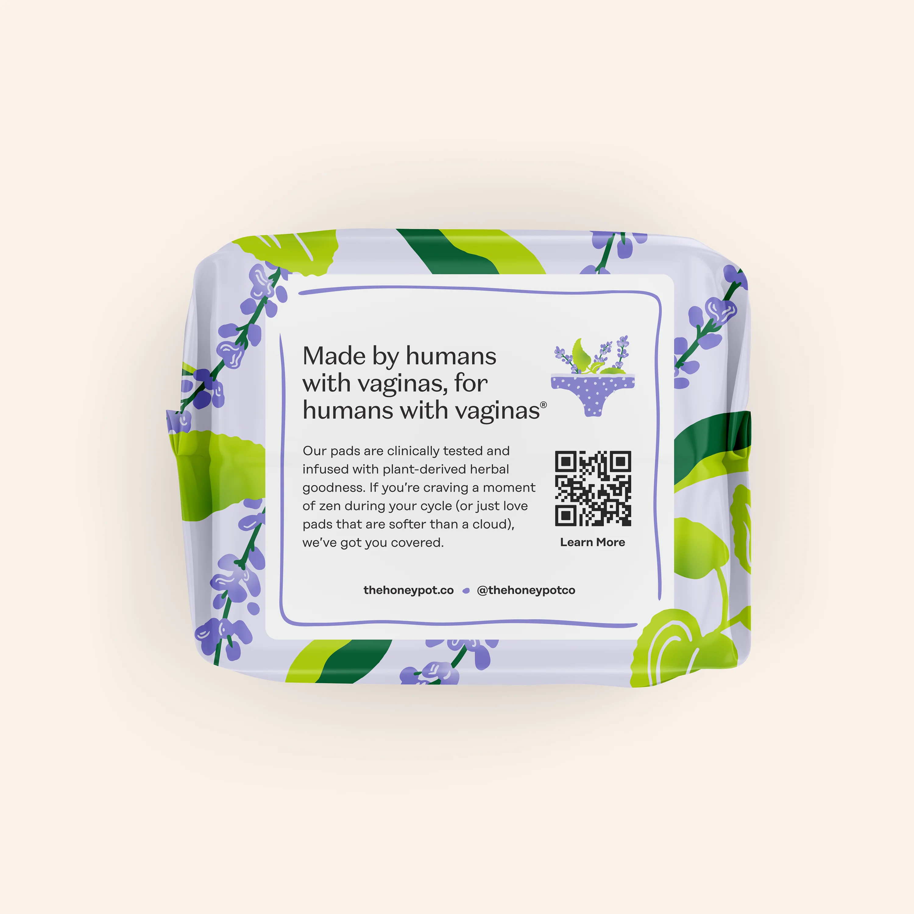 Organic Cotton Cover Calming Herbal Infusion Overnight Pads With Wings - Image 8