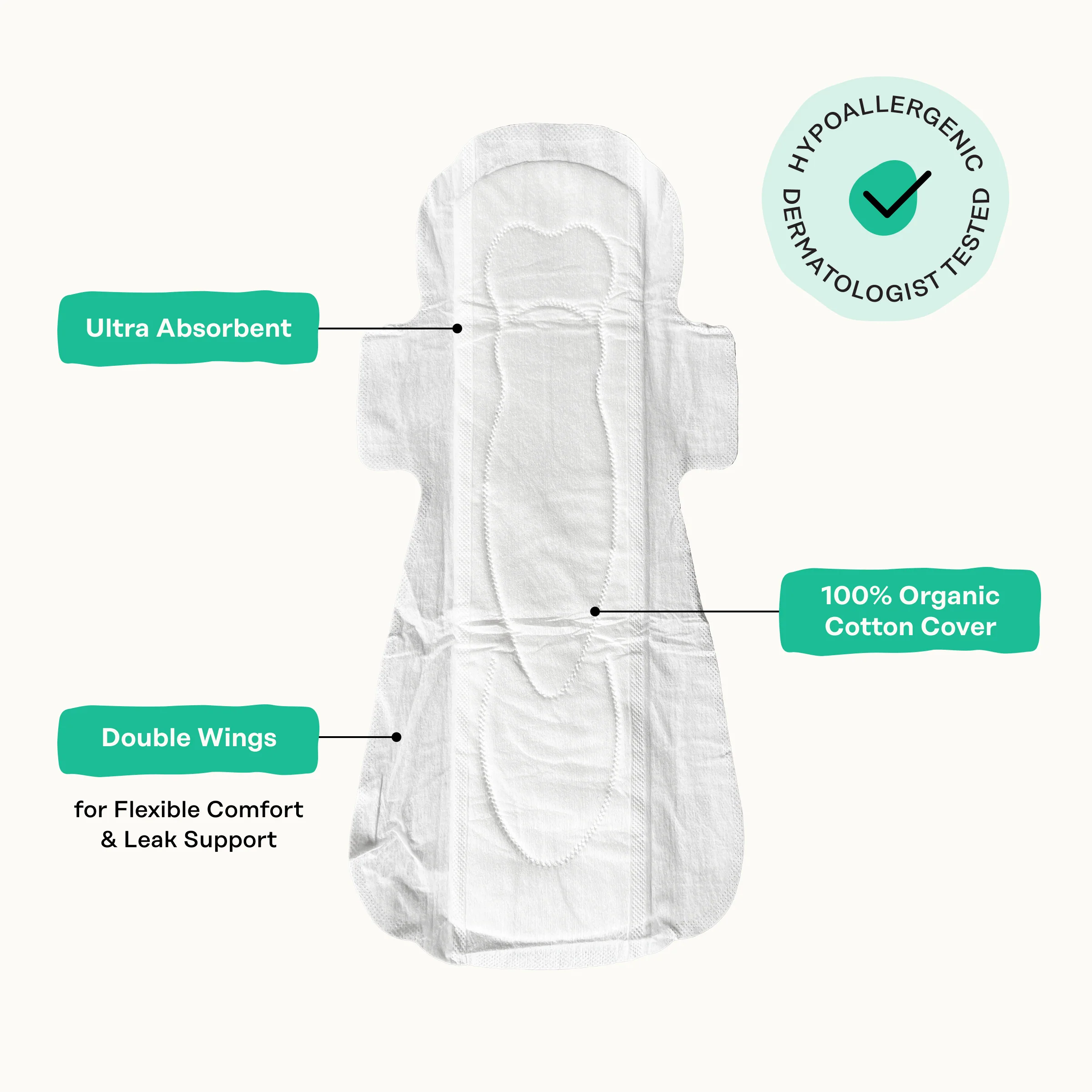 Incontinence Cooling Herbal Infusion 100% Organic Cotton Cover Nighttime Pads - Image 6