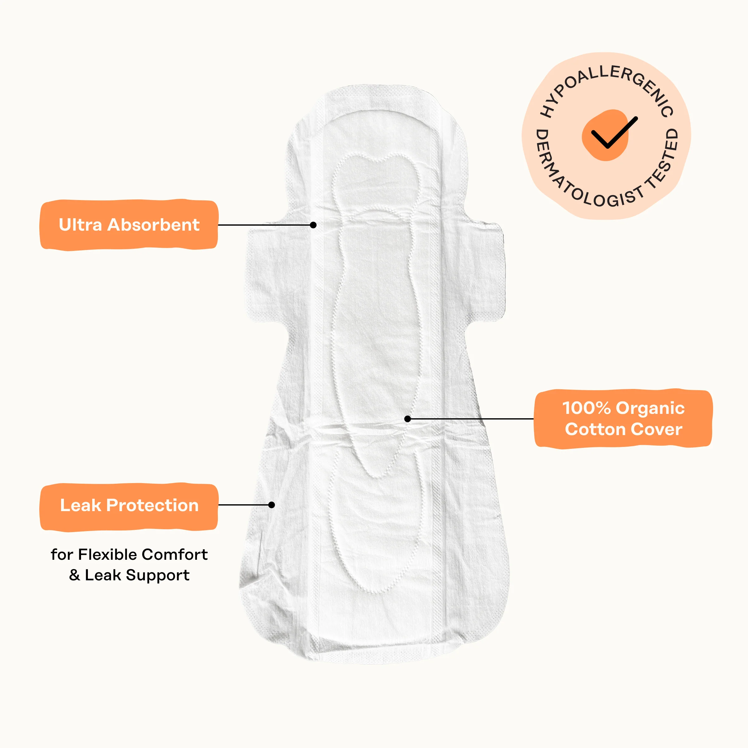 Incontinence 100% Organic Cotton Comfort Cover Nighttime Pads - Image 6