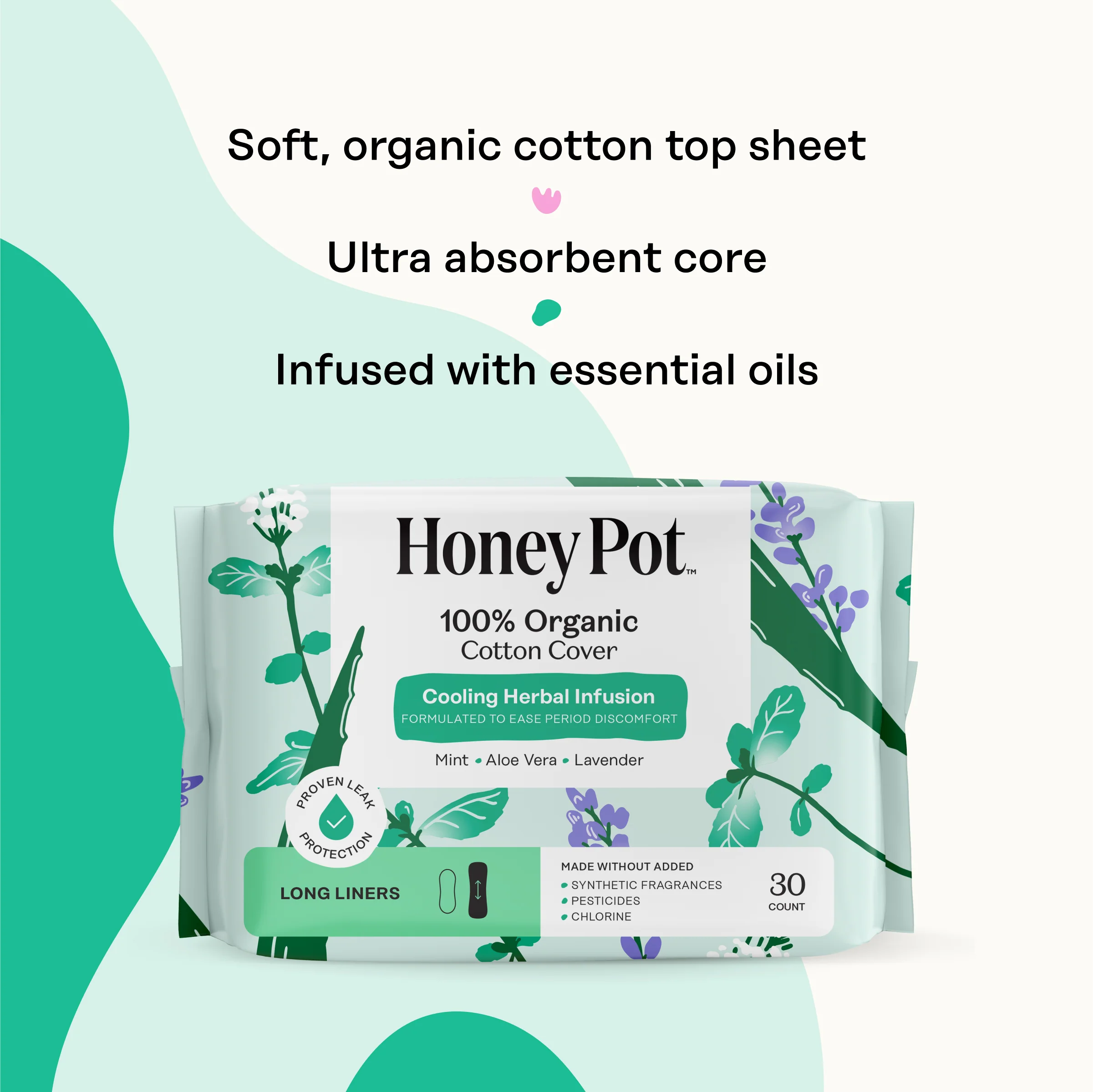 Organic Cotton Cooling Herbal Infusion Long Liners - Image 9