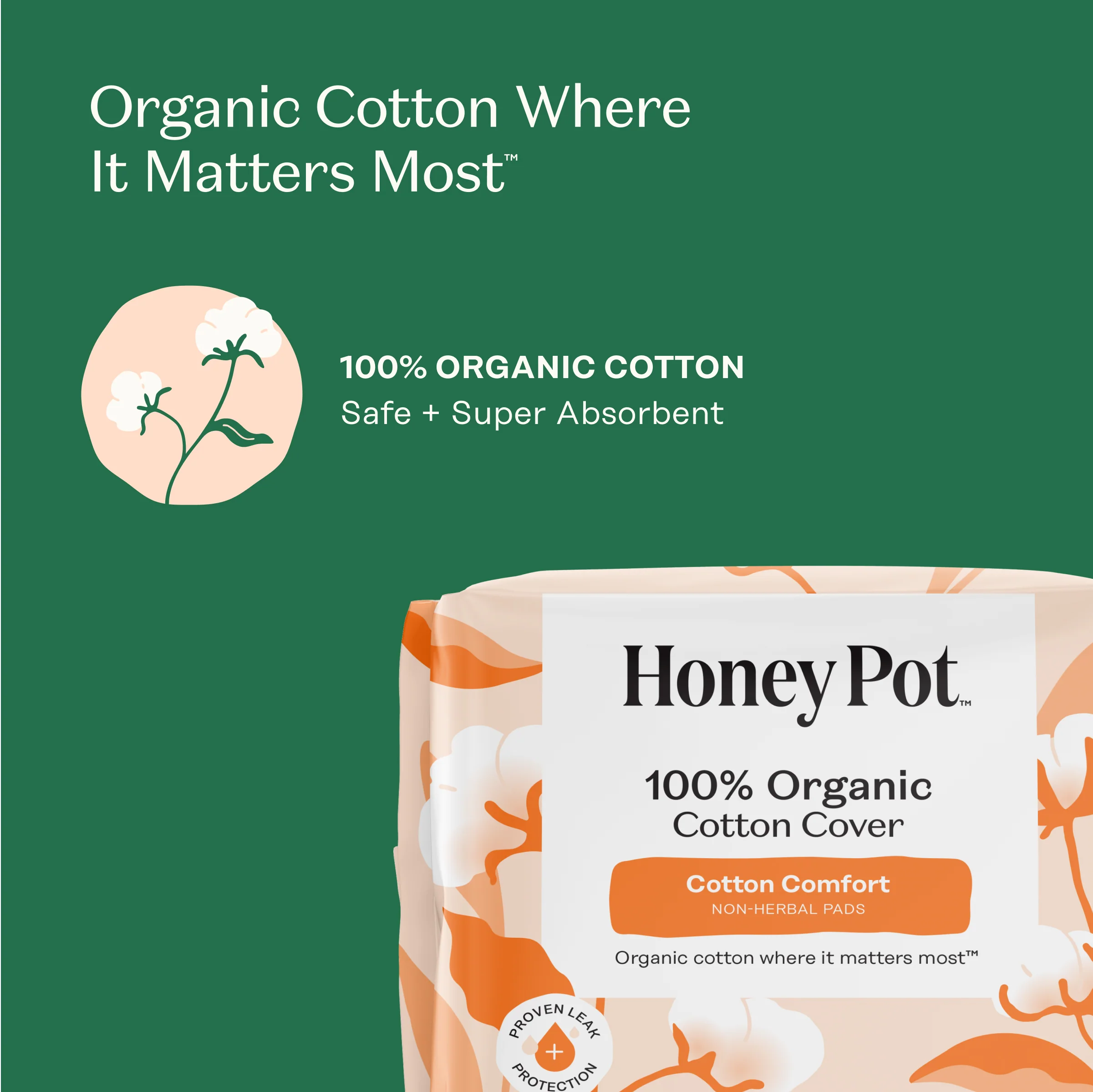 Organic Cotton Comfort Cover Heavy Flow Daytime Pads - Image 4