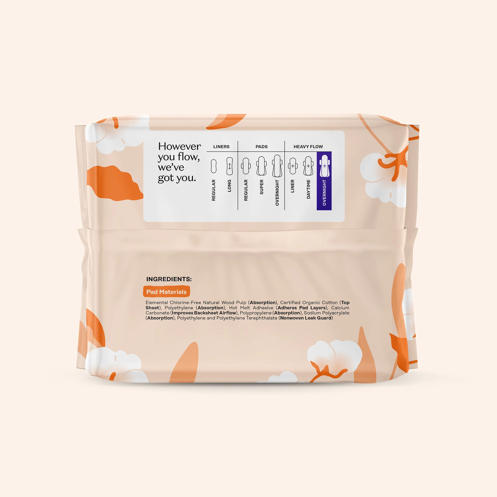 Organic Cotton Comfort Cover Heavy Flow Overnight Pads - Image 10