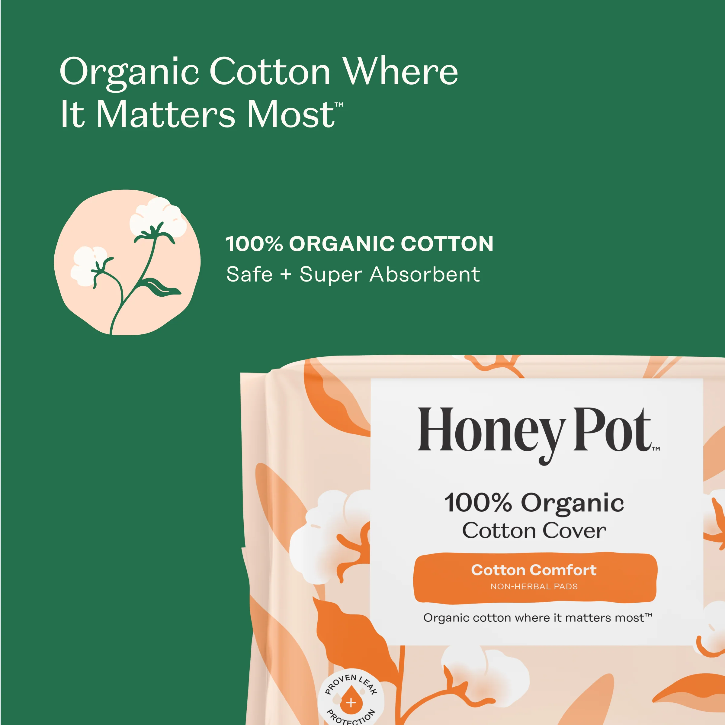 Organic Cotton Comfort Cover Heavy Flow Overnight Pads - Image 7