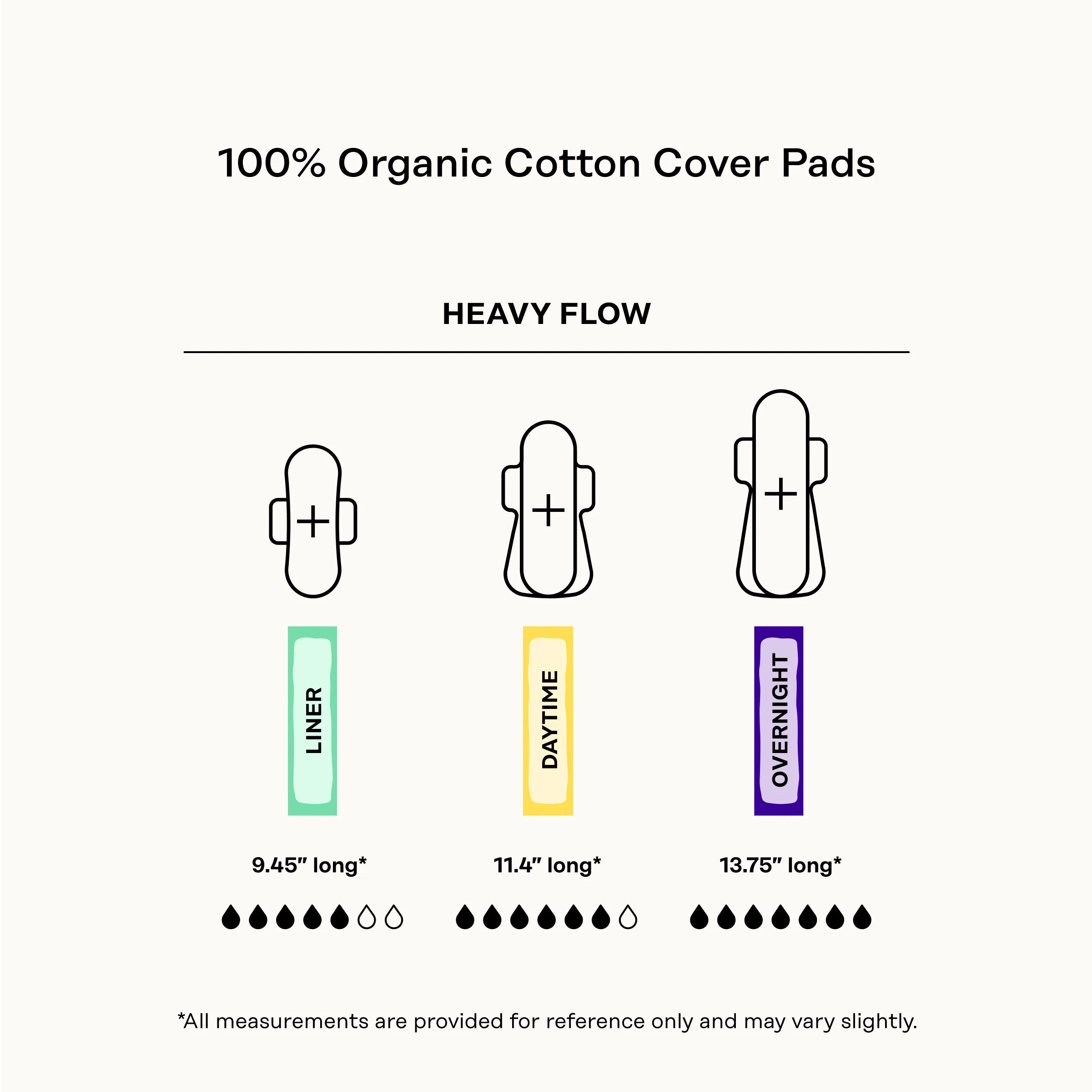 Organic Cotton Cover Cooling Herbal Infusion Heavy Flow Daytime Pads - Image 7