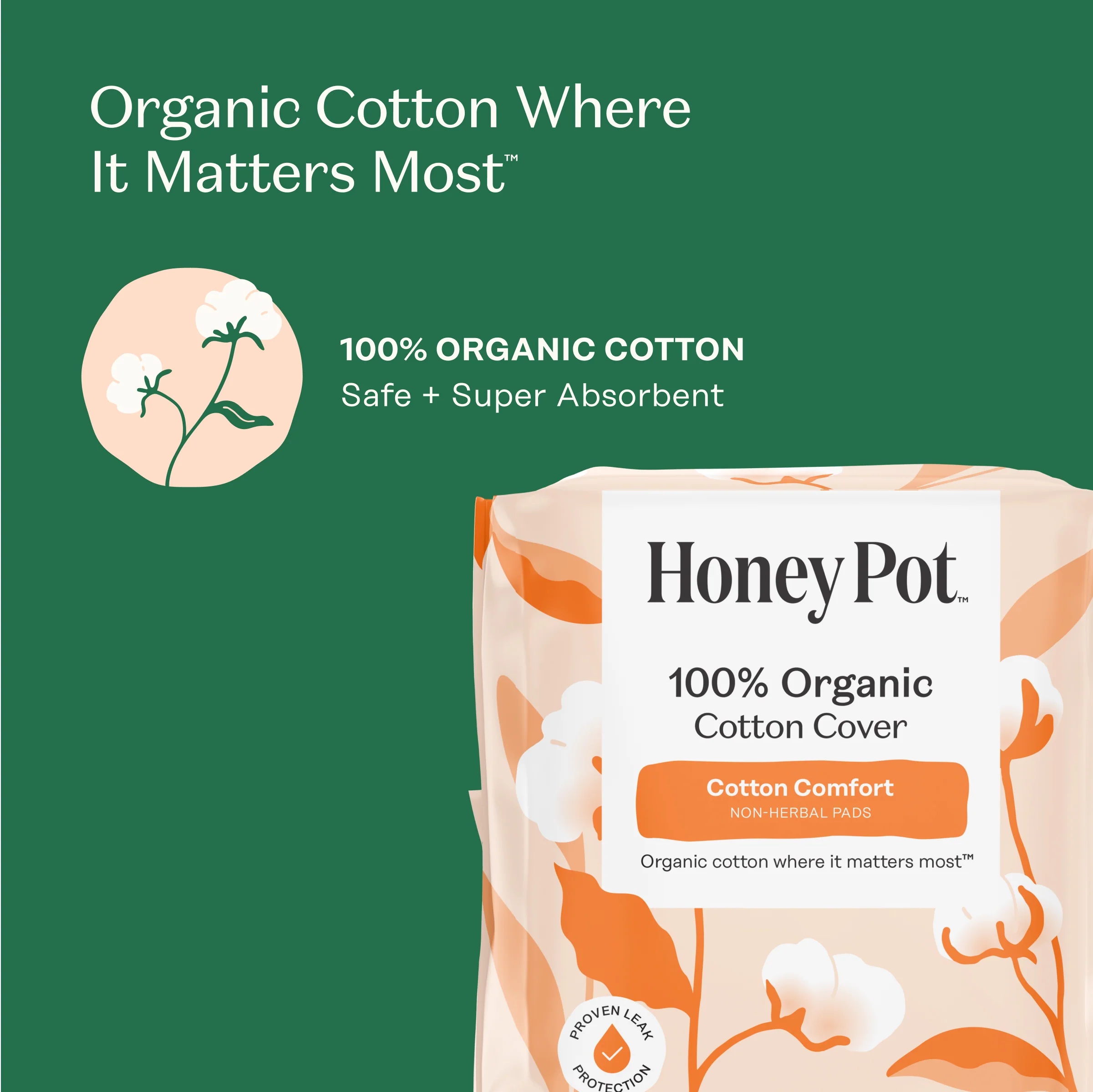 Organic Cotton Comfort Cover Overnight Pads - Image 3