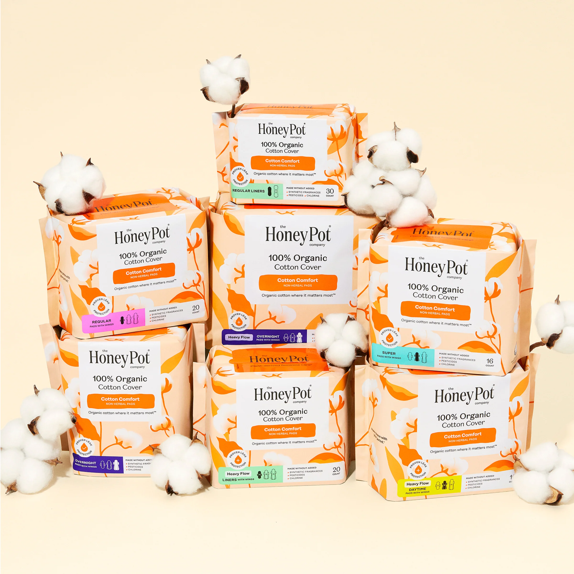 Organic Cotton Comfort Cover Overnight Pads - Image 6
