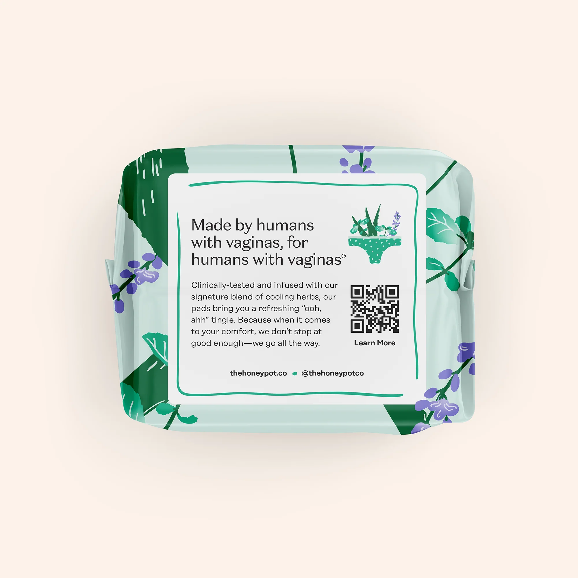 Organic Cotton Cover Cooling Herbal Infusion Overnight Pads - Image 12