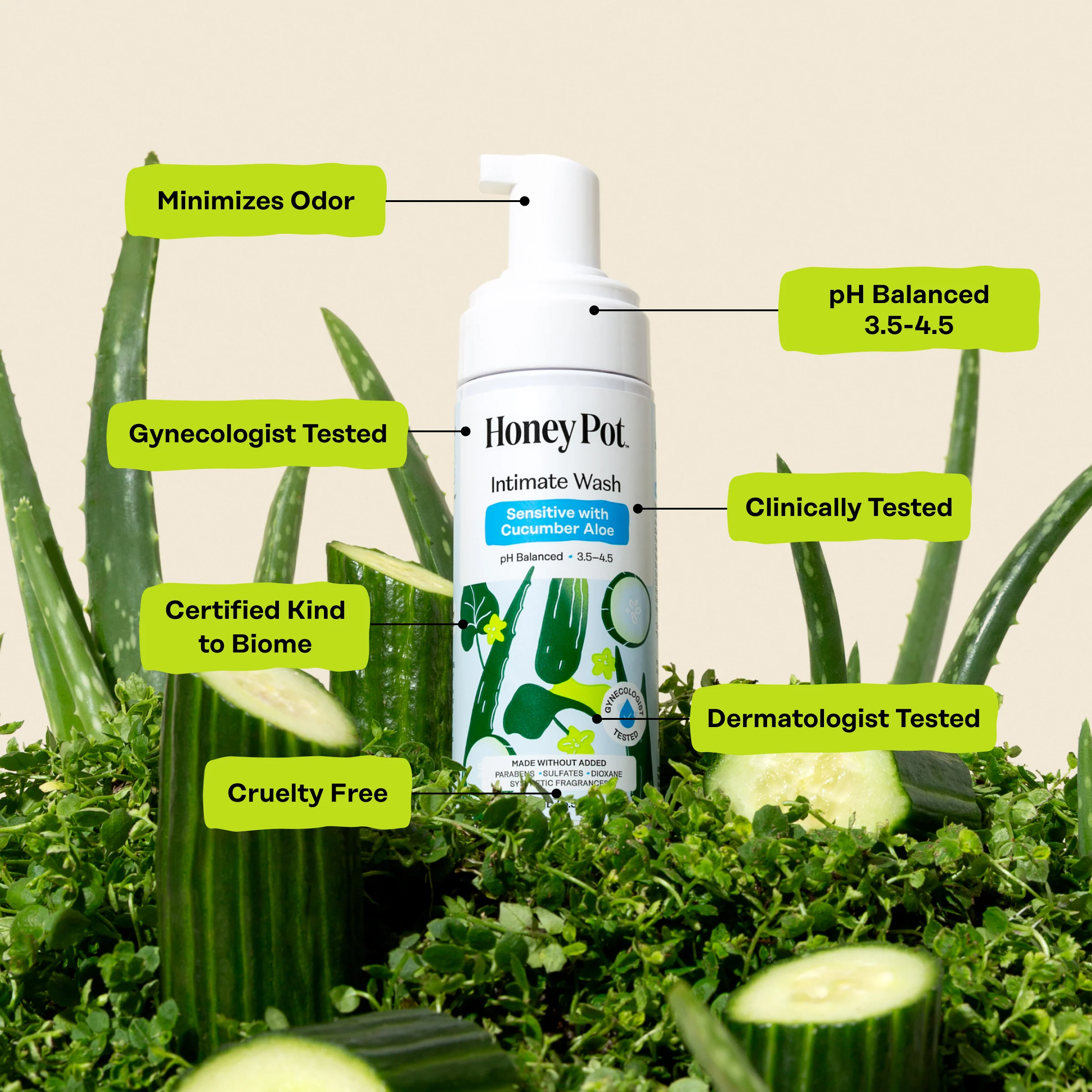 Sensitive with Cucumber Aloe Intimate Wash - Image 4