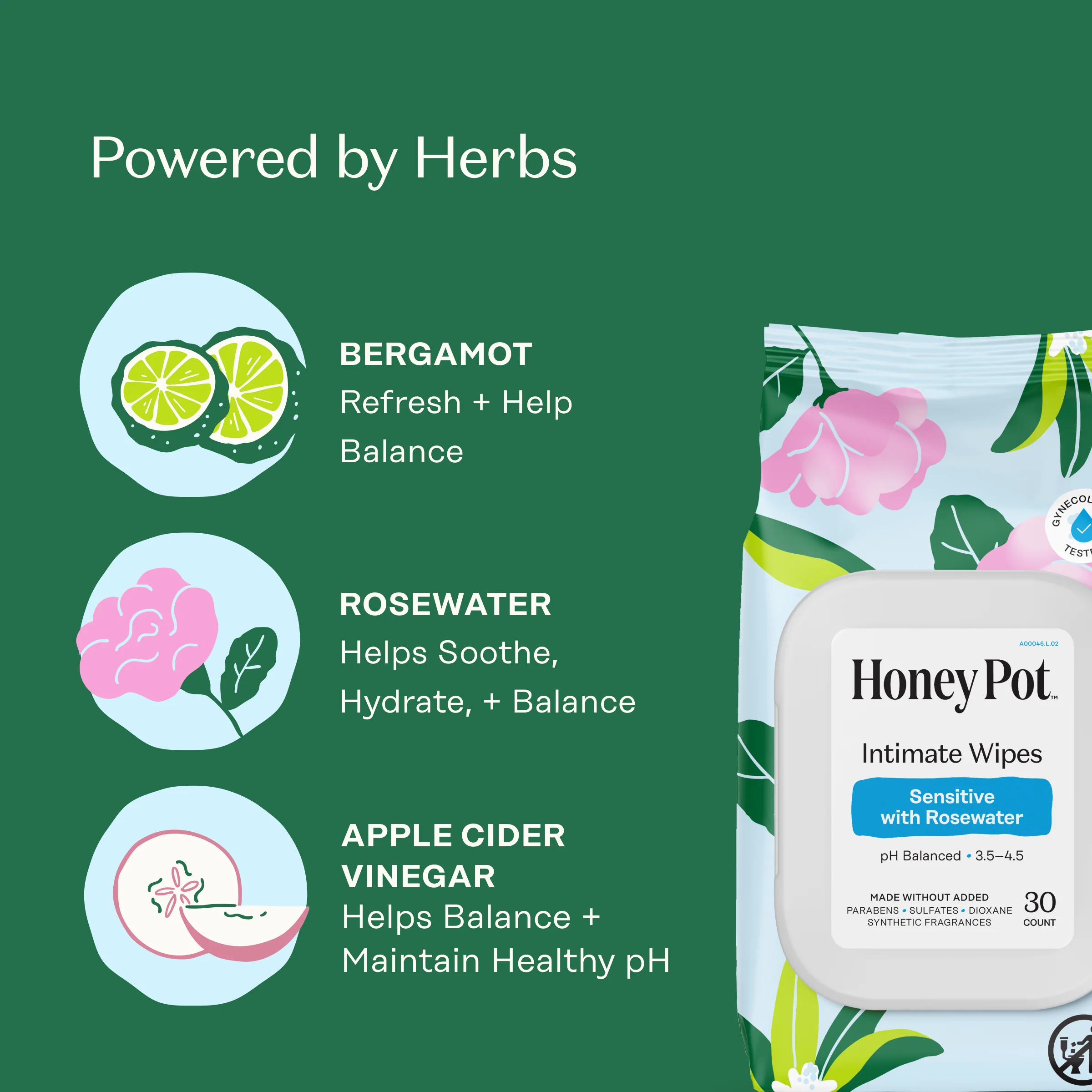 Sensitive with Rosewater Intimate Wipes - Image 5
